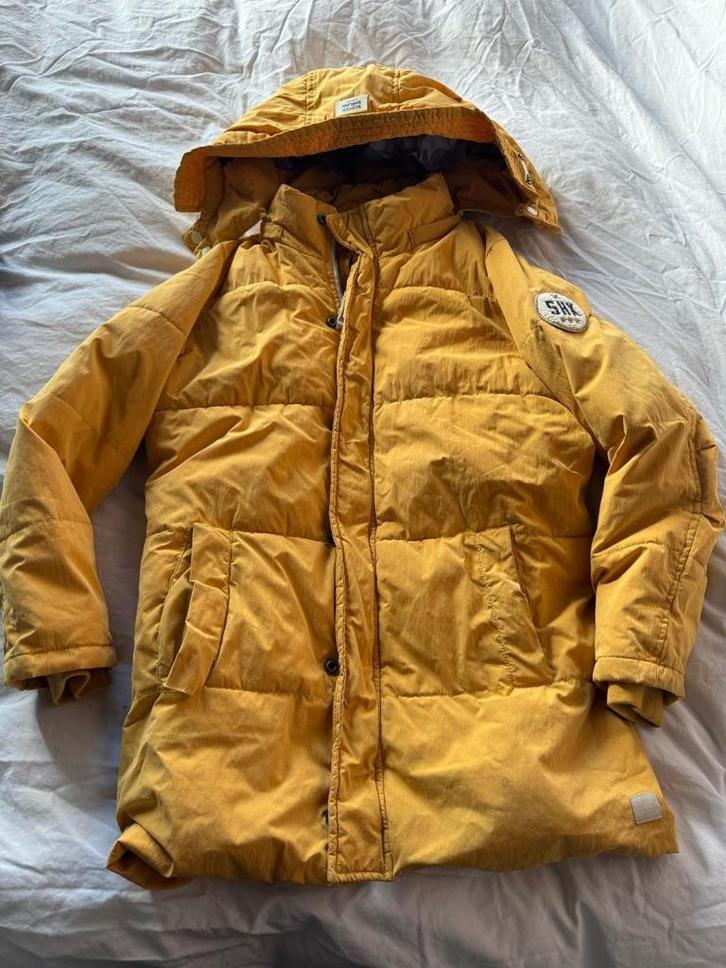 Scotch & Soda gele winterjas. Maat 12., Kinderen en Baby's, Kinderkleding | Maat 152, Gebruikt, Jongen, Jas, Verzenden