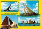 Ansichtkaart	Friesland	Skûtsjesilen (Zeilschepen)	4-luik, Verzenden, 1960 tot 1980, Gelopen, Friesland