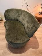 WOOOD fauteuil Stone warmgroen velvet structuur, Ophalen, Gebruikt, Stof, 75 tot 100 cm