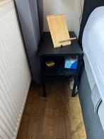 Set van 2 zwarte metalen bijzettafeltjes, Minder dan 55 cm, Gebruikt, Metaal of Aluminium, Rechthoekig