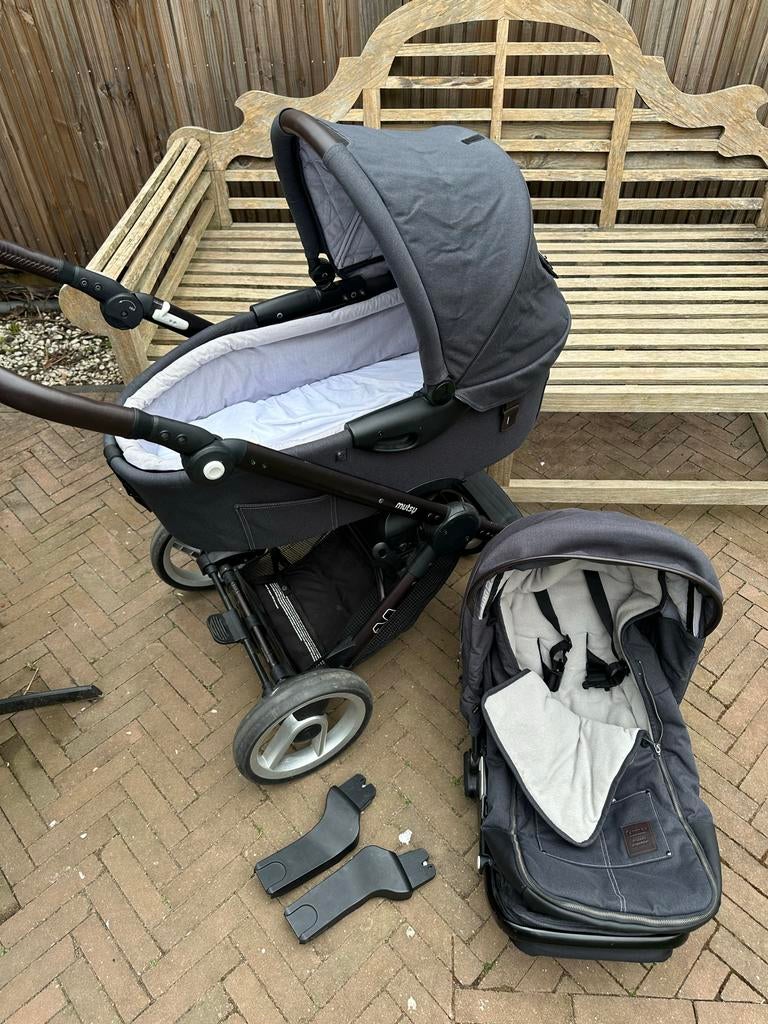 Mutsy EVO kinderwagen met buggy en reiswieg, Gebruikt, Ophalen of Verzenden, Combiwagen, Met reiswieg