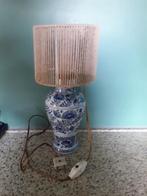 Oude vaas lamp met kap van touw, Ophalen, Minder dan 50 cm