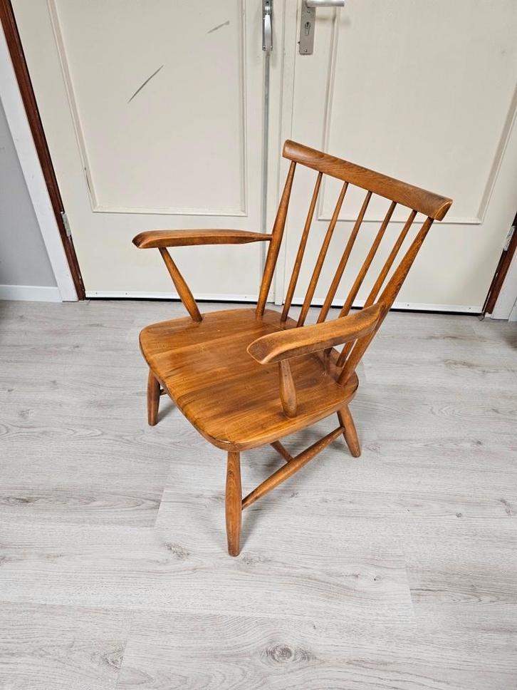 Vintage spijlenstoel voor €40,-, Huis en Inrichting, Stoelen, Gebruikt, Eén, Ophalen