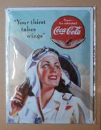 Coca Cola reclamebord pin-up vleugel bord mancave bar 40x30, Ophalen of Verzenden, Nieuw, Reclamebord