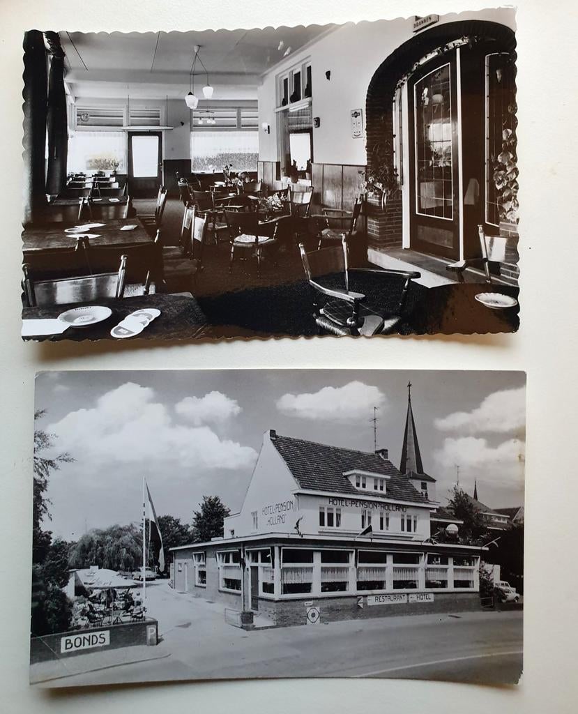 2x Hotel Pension Restaurant Holland Berg en Terblijt, Verzamelen, Ophalen of Verzenden, 1940 tot 1960, Ongelopen, Limburg