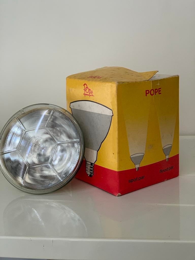 Vintage Pope halogeen persglas spot E27, Ophalen of Verzenden