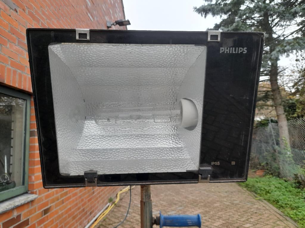 BOUWLAMP OP STATIEF LED, Ophalen, Gebruikt, Met statief, Lamp met armatuur
