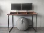 Stijlvol Thuiswerk Bureau Walnoot Bruin, Huis en Inrichting, Bureaus, Ophalen, Zo goed als nieuw, Bureau