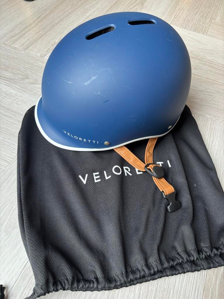 Veloretti fietshelm blauw maat S, Fietsen en Brommers, Fietsaccessoires | Fietshelmen, Ophalen of Verzenden, Gebruikt, S, Heer of Dame