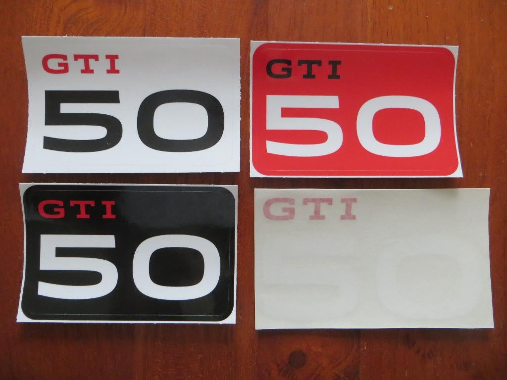 Stickers Volkswagen Golf GTI 50, Ophalen of Verzenden, Nieuw, Auto's
