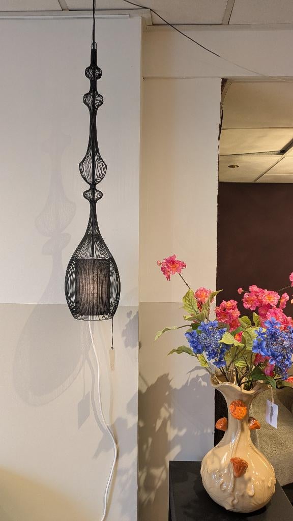 Hanglamp Oriental zwart showroommodel ZGAN, Ophalen, Zo goed als nieuw, Metaal, Modern