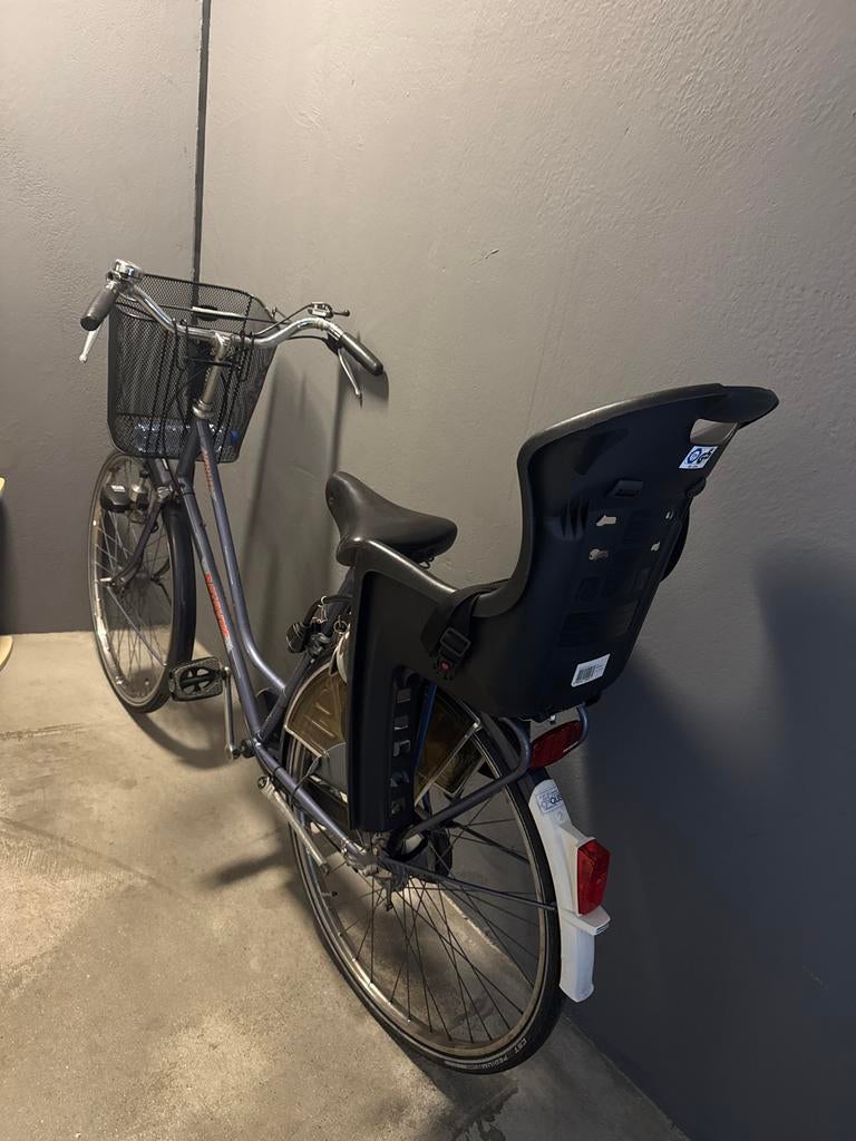 Omafiets met zitje, Fietsen en Brommers, Fietsen | Dames | Omafietsen, 53 tot 56 cm, Ophalen of Verzenden, Gebruikt, Handrem