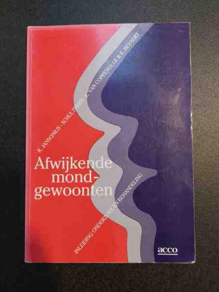 Afwijkende mondgewoonten - K. Jansonius-Schultheiss, Ophalen of Verzenden, Beta, Zo goed als nieuw, HBO