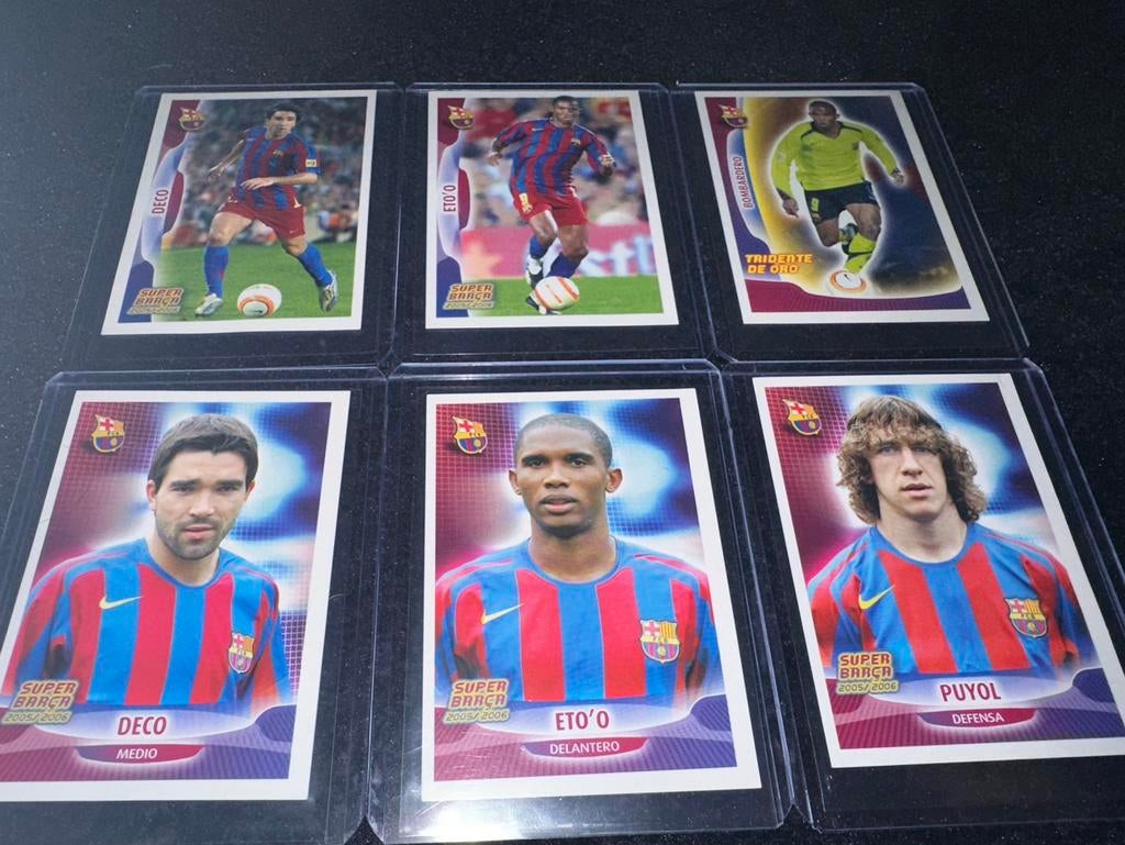 Puyol, Eto’o , Deco Panini Super Barca 2005/06’, Ophalen of Verzenden, Zo goed als nieuw