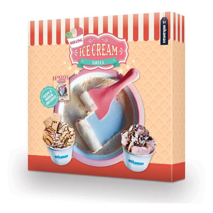 Mikamax Rolled Ice Cream IJs machine Roze - Nieuw, Witgoed en Apparatuur, IJsmachines, Nieuw, Ophalen of Verzenden
