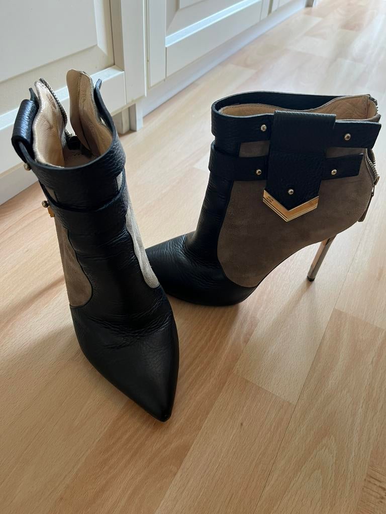 Elisabeth franchi schoenen, Zwart, Lage of Enkellaarzen, Ophalen of Verzenden, Zo goed als nieuw