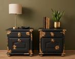 2 nachtkastjes, Huis en Inrichting, Slaapkamer | Nachtkastjes, Ophalen, Minder dan 45 cm, 55 tot 70 cm