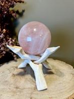Rozenkwarts bol sphere met houten standaard, Ophalen of Verzenden, Mineraal