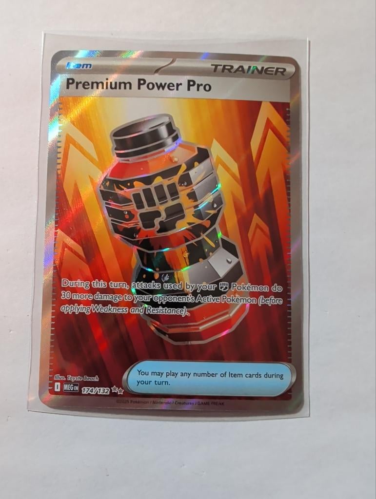 Premium Power Pro Trainer Kaart Pokémon TCG 174/132, Ophalen of Verzenden, Zo goed als nieuw, Losse kaart, Foil
