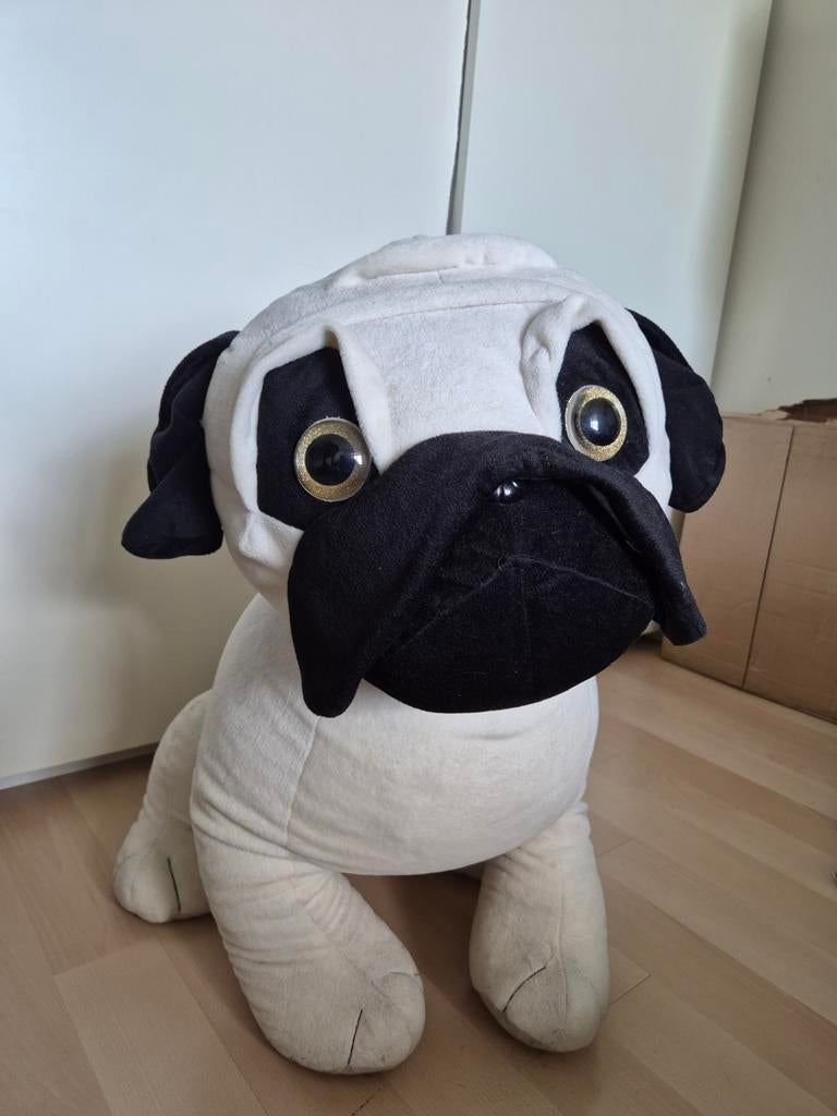 Grote mopshond knuffel, Ophalen, Zo goed als nieuw, Hond, Middelgroot (20 tot 80 cm)