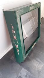 Vintage Groene Hangkast  Medaillekast Vitrinekast, Ophalen, Gebruikt
