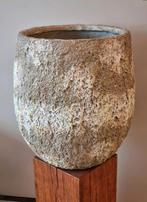 Hoge plantenbak  50 cm hg. x 40 diam.  Voor buiten en binnen, Ophalen, Steen, 40 cm of meer, Rond