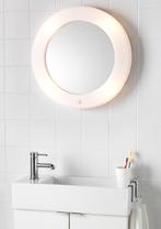 ❗NIEUWE grote ronde badkamerspiegel + ingebouwde verlichting, Ophalen, Minder dan 50 cm, Rond, Zo goed als nieuw
