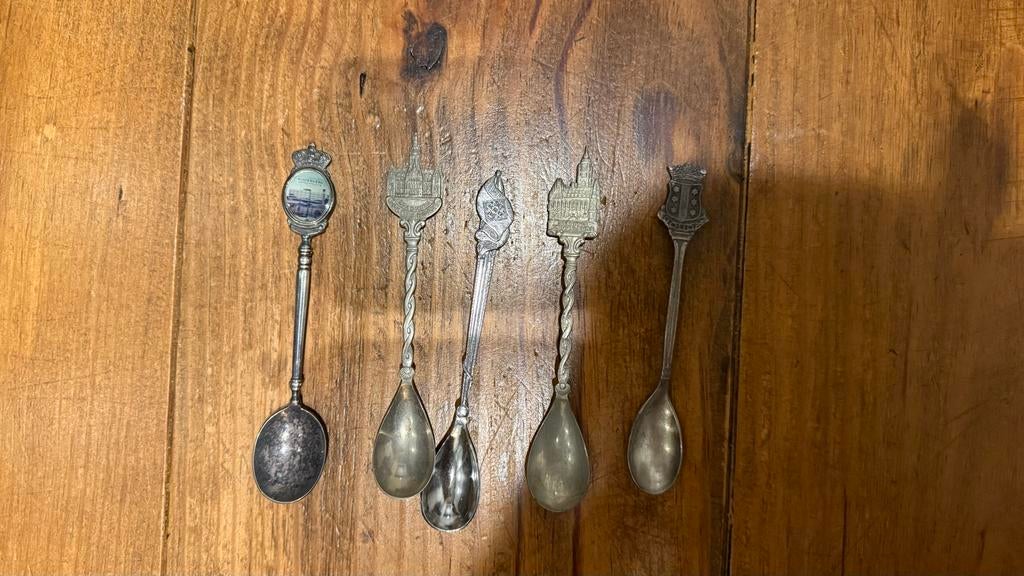 Diverse Oude Theelepeltjes - Souvenir Lepels, Antiek en Kunst, Antiek | Bestek, Verzenden