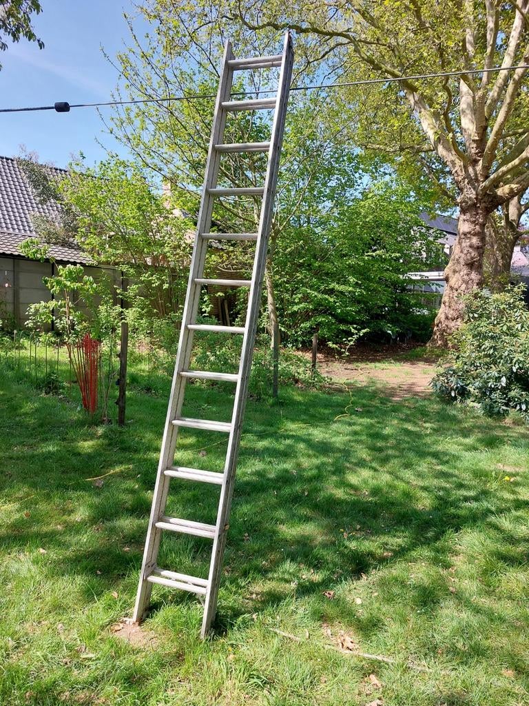 Schuif ladder Bijstede 2x 12 treden 3,3 mtr en 5,75 mtr., Doe-het-zelf en Verbouw, Ladders en Trappen, Ophalen, Gebruikt, Ladder