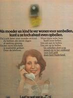 Retro reclame 1975 PTT telecommunicatie moeder & flesje, Verzamelen, Verzenden, Overige typen