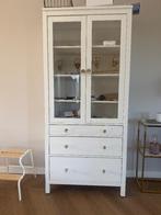 Ikea witte Hemnes boekenkast/vitrinekast, Ophalen, Met deur(en), 50 tot 100 cm, Zo goed als nieuw