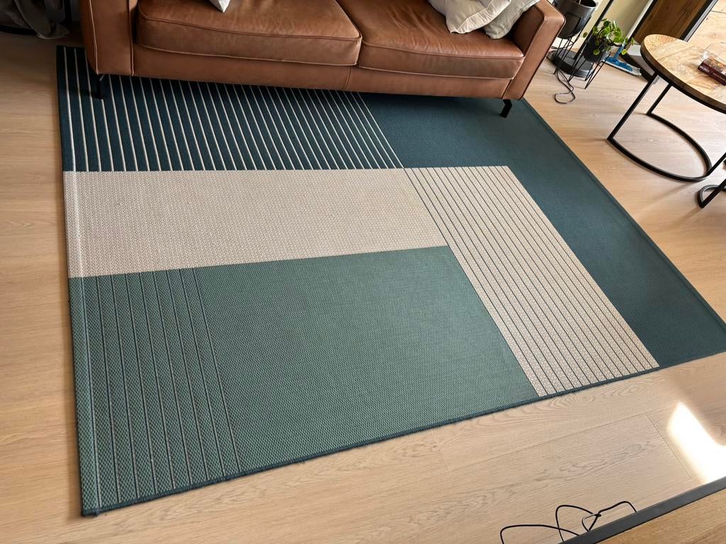 Ikea vloerkleed - 200x300cm geweven, Ophalen, Gebruikt, Blauw, 200 cm of meer