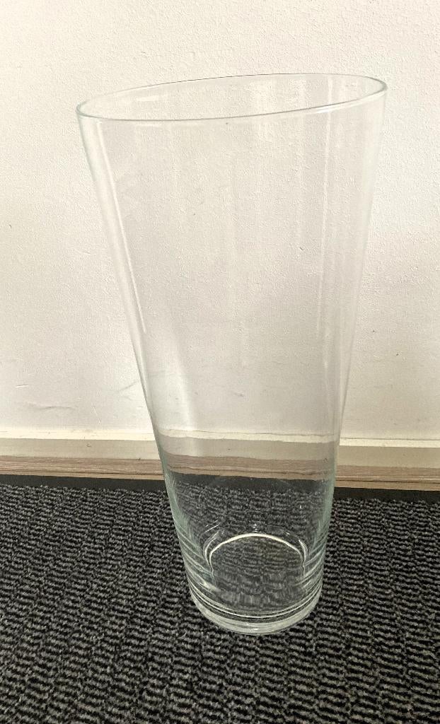 Transparant eclips glazen vaas / hg 50cm, Ophalen, Overige kleuren, 50 tot 75 cm, Glas