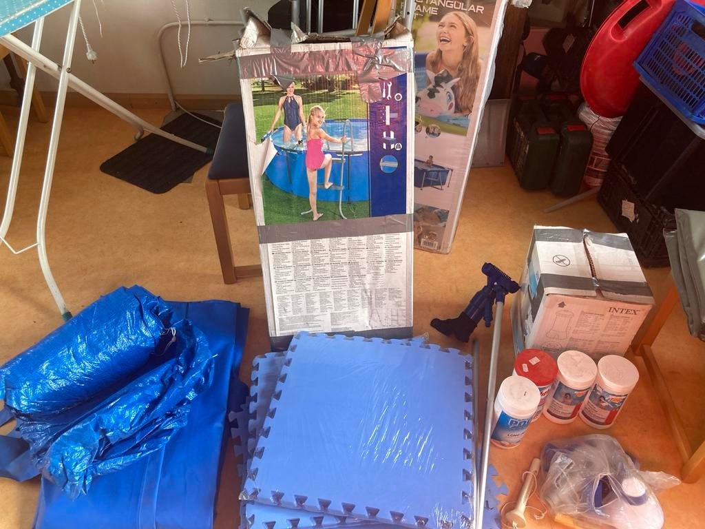 Intex Opzetzwembad 300x200x75 cm met accessoires, Ophalen, Gebruikt, Minder dan 80 cm, 300 cm of meer