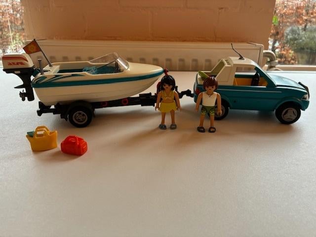 Playmobil Pick-up met speedboot 6864, Ophalen of Verzenden, Gebruikt, Complete set