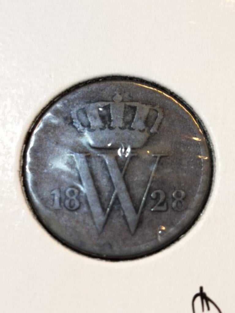 1 cent 1828 Brussel Willem 1, Ophalen of Verzenden, Koning Willem I, 1 cent