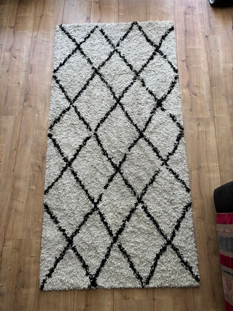 Vloerkleed, Huis en Inrichting, Stoffering | Tapijten en Kleden, Ophalen, Gebruikt, 100 tot 150 cm, Wit