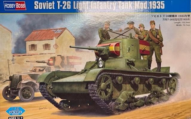 Coelianmodels, Hobby Boss 82496, Soviet T-26, 1/35, € 19,99, Overige merken, Tank, 1:32 tot 1:50, Nieuw