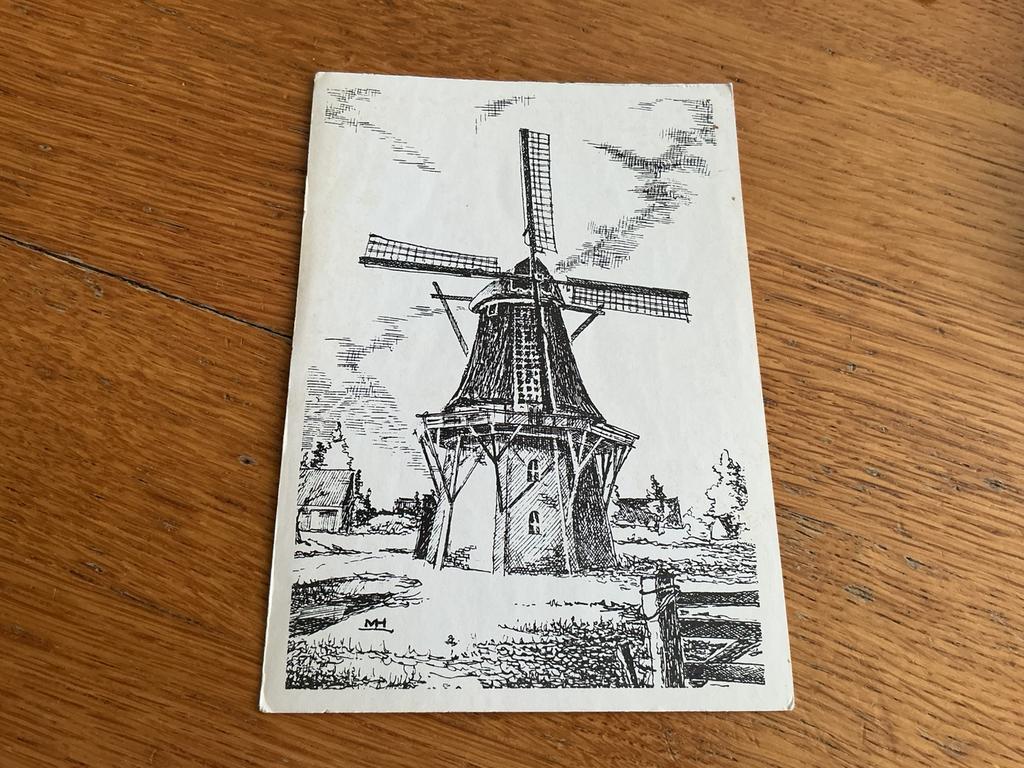 1036 molen Metslawier Illustrator Huitema, Ophalen of Verzenden