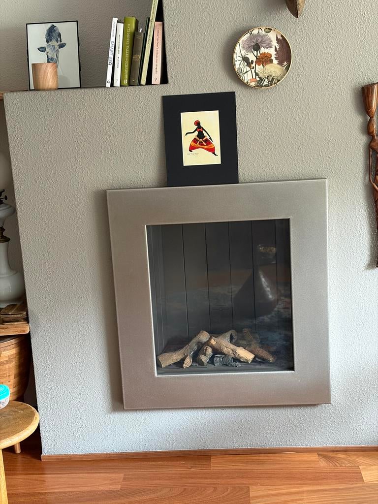 Moderne inbouw gashaard met afstandsbediening, Huis en Inrichting, Ophalen, Gebruikt, Inbouwhaard, Gashaard