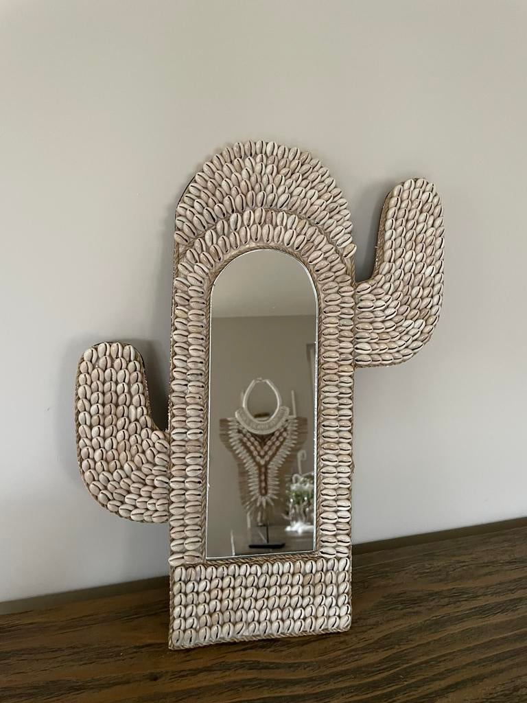 Nieuw schelpen cactus spiegel, Ophalen of Verzenden, Nieuw, Overige vormen