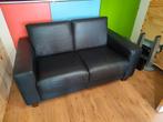 Zwarte tweezits bank, Huis en Inrichting, Banken | Bankstellen, Ophalen, Gebruikt, 150 tot 200 cm, Tweepersoons