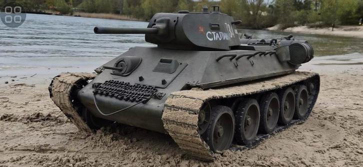 Tank T34/76 schaal 1/5, Hobby en Vrije tijd, Modelbouw | Radiografisch | Overige, Gebruikt, Ophalen of Verzenden