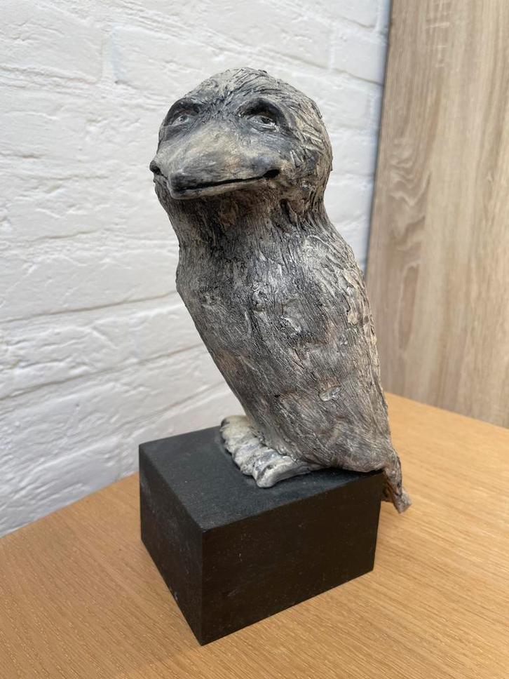 Uniek Beeld van Kraai - Decoratief Kunstwerk, Verzamelen, Beelden en Beeldjes, Zo goed als nieuw, Dier, Ophalen