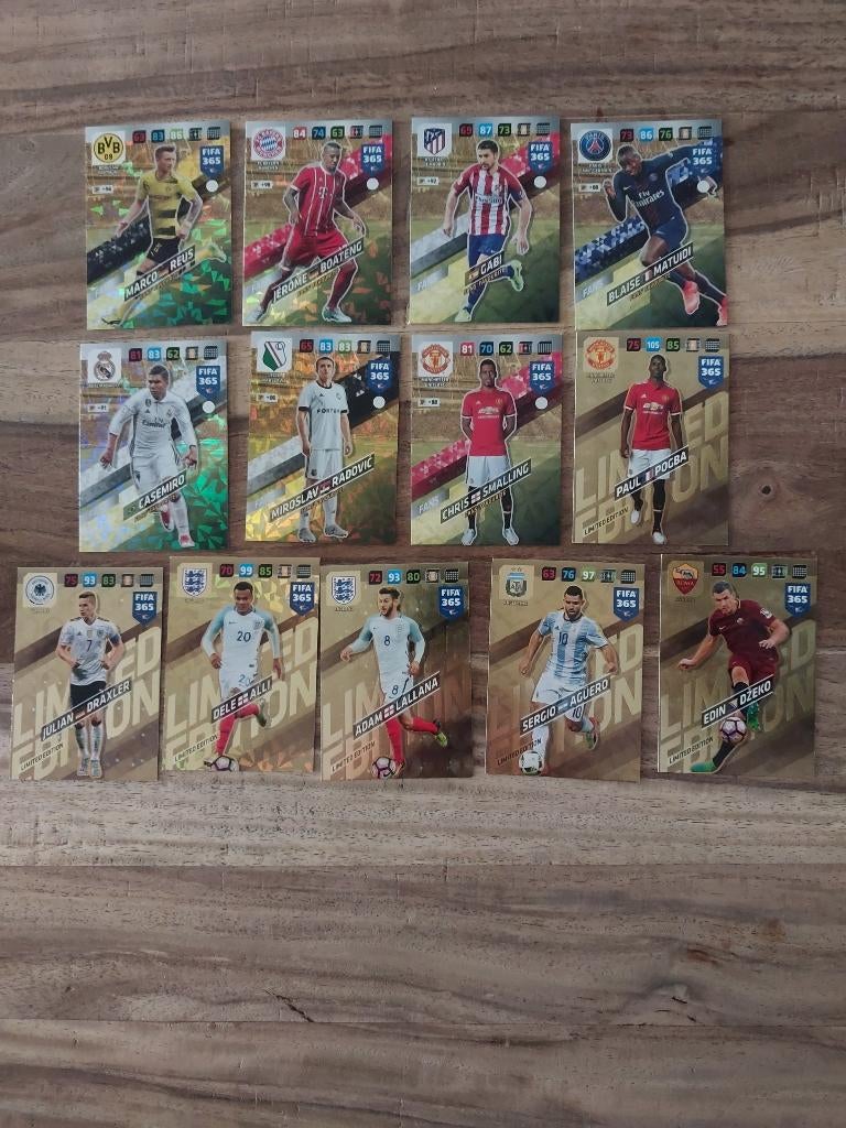 13 Limited Edition kaarten Fifa 365 Adrenalyn XL, Ophalen of Verzenden, Zo goed als nieuw, Buitenlandse clubs, Spelerskaart