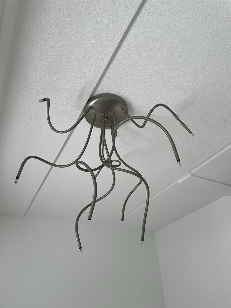 Moderne design plafondlamp met 9 armen, Huis en Inrichting, Lampen | Hanglampen, Gebruikt, 50 tot 75 cm, Metaal, Ophalen