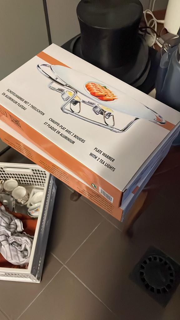 Bordenwarmer met theelichtjes - Houd je eten warm!, Ophalen, Overige typen, Metaal, Overige merken