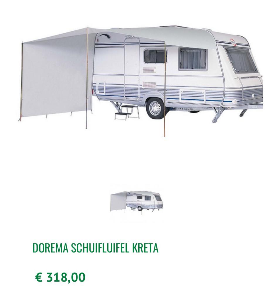 Te koop Dorema schuifluifel Kreta maat 5, Ophalen of Verzenden, Gebruikt