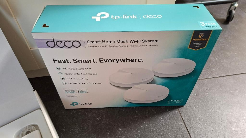 3x Deco TP.Link AC2200 Deco M9 set wifi versterker, Computers en Software, WiFi-versterkers, ., Nieuw, Ophalen of Verzenden, .