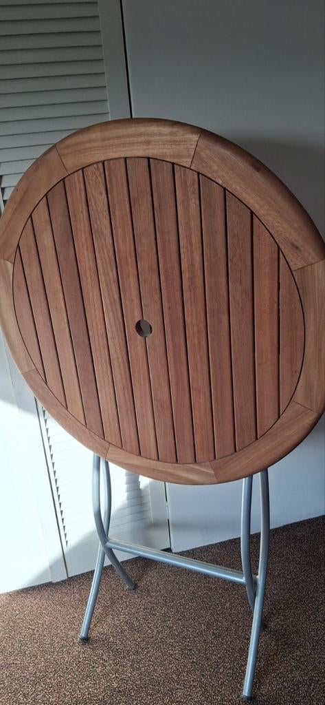 3 hardhouten statafels in zeer goede staat, Ophalen, Zo goed als nieuw